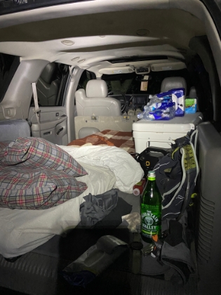 The 3 Peak Motel. I tried sleeping in the car to avoid the long drive home in my exhausted state. Despite how tired I was, it took me a long time to fall asleep. But I did eventually get a few hours in. Then an excellent french toast breakfast in Idyllwild in the morning, and then home. Mission success. And one long-time item checked off the to-do list!!