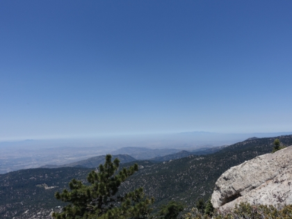 View of Mt. Baldy and Santiago in the distance.