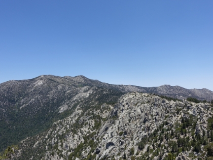 Heading on now, here's a view of the ridgeline leading to the San Jacinto summit.