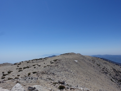 The last little patch of snow on the mountain.