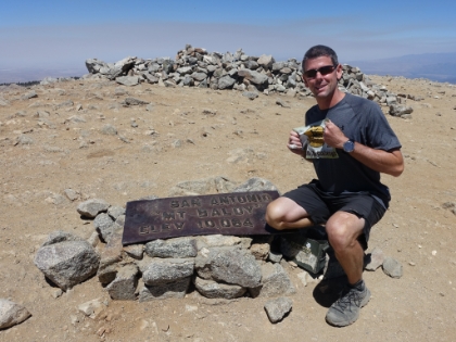 Made it! 1:55pm. All three summits complete. No shortage of people up here to help take a picture. I think the only time I've been alone on Baldy is during a snow trek in the middle of winter.