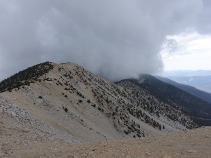 Back down and around Jepson Peak. Pretty cool how the storm slams up against the ridge.