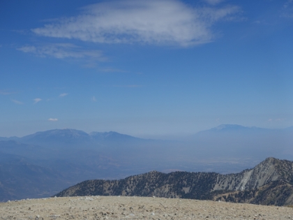 A pretty good view of San Gorgonio and San Jacinto to the East. Hard to believe I was just on top of each of those.
