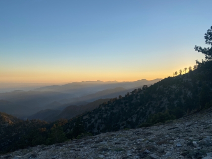 The last very long and low rays of the sun.