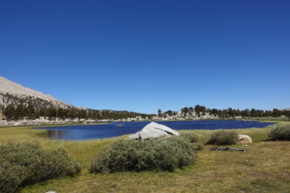 Leaving the purple lake.