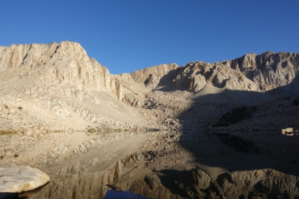 Lake 5 with probably one of the most vivid lake reflections I've ever seen. The reflection almost looked more realistic than the real mountains.