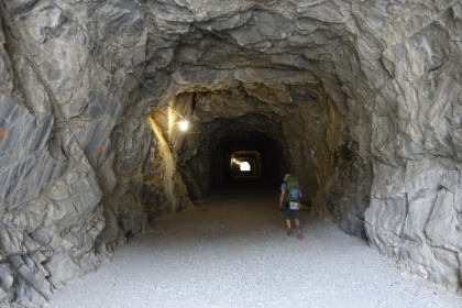 Heading through the tunnel ready to leave humanity and enter the wilderness.