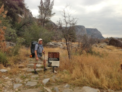 Roughly 1.5 miles from our starting point, we reach the Beehive trailhead, start of what will be a long, four day loop through one of the most remote corners of Yosemite.