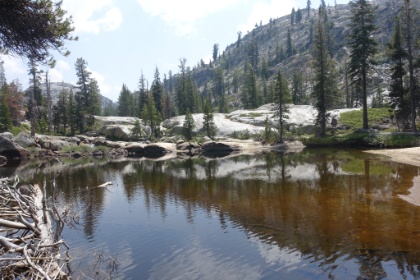 The first of what would be many, many lakes along the trail. We were worried that the lakes would be really low or even gone this year, but most were not far below normal. It's just that the creeks between the lakes were dry.