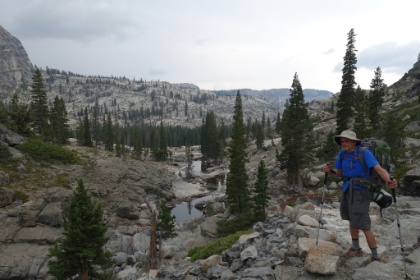 Dad climbing out of Jack Main Canyon.
