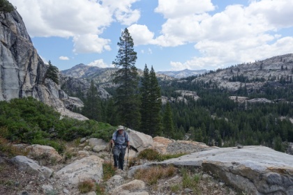Dad almost to the high point of the loop at just under 9,000' near Tiltill Mountain. Not bad for a 75 year old!! He makes me swear to be doing this when I'm 75. I'm not so sure...
