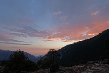 Beautiful sunset over Tiltill Valley.