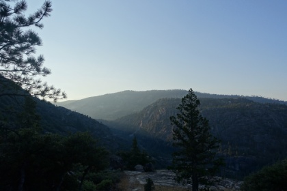 Sunrise creeping down Tiltill Valley.