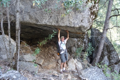 Dad trying to prevent an avalanche.