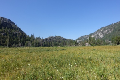 The Tiltill Valley floor. A massive meadow that's still plenty green even in this incredibly dry year.