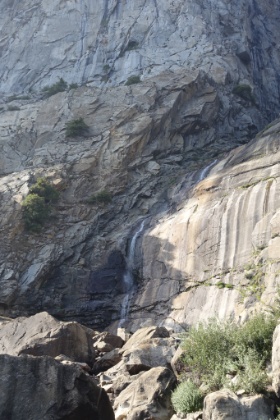What remains of Wapama Falls, one of the tallest falls in the United States at 1,310'. It would be another 300' taller if the valley were still in its natural state. Google it to see pictures of the falls at their full splendor.
