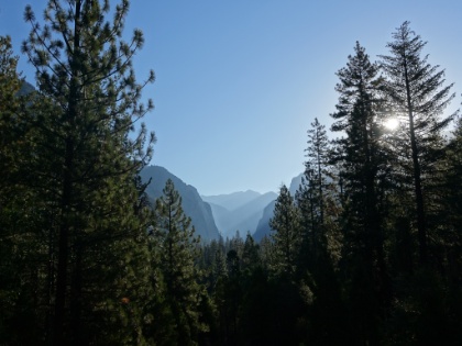 Driving towards Road's End (literally the end of the road) in Kings Canyon. We pick-up our permit at the Ranger Station and start our adventure.