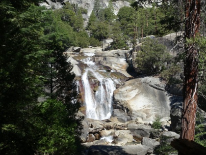 Approaching Mist Falls. Normally it would be roaring with enough mist to give it its name. It's definitely low at the moment, but impressive nonetheless.