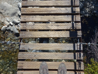 The gaps in the wood slats could be tough if you're afraid of heights.