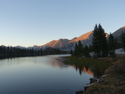 Sun setting on Arrowhead Lake.