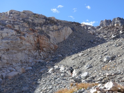 An amazing contrast to the lush forest trails and lakes below. But beautiful in its own way.