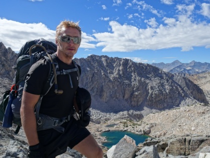 Dustin looking cool on Glen Pass.