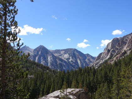 Approaching the tail end of Kings Canyon. The head waters of Bubbs Creek start up here.
