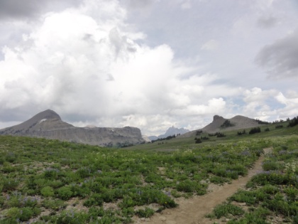 My first view of the Grand Teton from the backcountry. Crazy to think I will actually be hiking past it and wrapping around it to the North over the next few days.