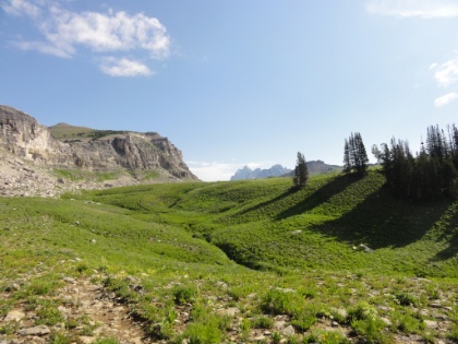 Leaving camp. It's a beautiful morning after yesterday's thunderstorm.