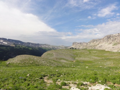 Leaving the Shelf and reaching the edge of Alaska Basin, which is not part of GTNP, but hopefully will be eventually.