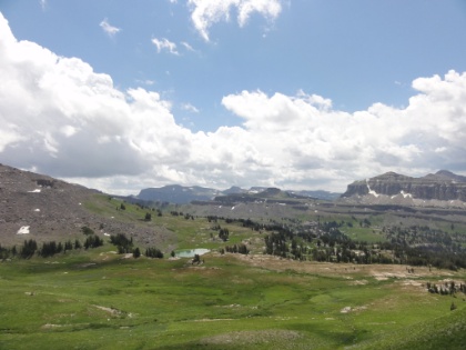 A last look back down at Sunset Lake.