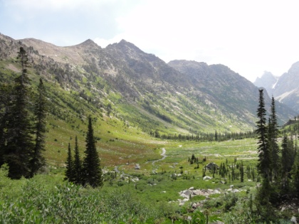 A look back down the North Fork of Cascade Canyon, which I just hiked all the way up.