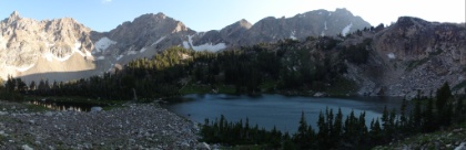 Long shadows across Holly Lake.