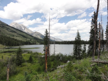 Looking back up String Lake with Mt. Moran in the distance.