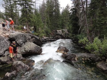 The trail to Hidden Falls and Inspiration Point is the most popular trail in the park, and it starts from the shuttle dock. I figured I might as well hike it while I was here.  It's probably the equivalent of Vernal Falls in Yosemite Valley. For those small percentage of tourists that do actually get out of their car, this is the trail they hike. It's a complete zoo. There are more people on a hundred yards of this trail than in the last 40 miles of the TCT combined!