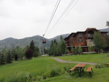 The tram out of Teton Village. It was just recently build in 2009 and climbs almost 4,000' from around 6,500' to 10,450' in about 15 minutes. Most people start the Teton Crest Trail from the top of the tram. You can skip the tram (which I would normally do), but it adds another day, which I unfortunately didn't have time for in the travel plans.