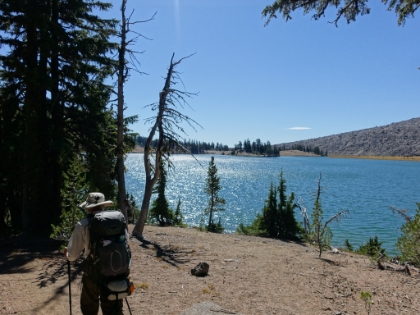 Walking past the larger of the two Green Lakes. Dr. Rock's pace has slowed way below the pace he set yesterday morning. I'm officially starting to get worried now.