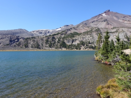 South Sister behind Green Lake.