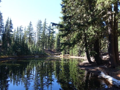 A small, unnamed, but scenic lake along the way.