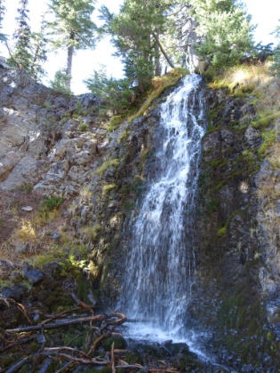 You can scamper down to the base of the falls for a closer view.