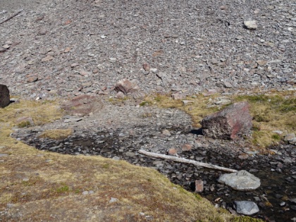 Sisters Spring. A year-round spring that just appears at the base of this rock pile...