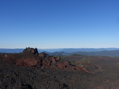 Looking down the Ahalapham Cinder Field. Just imagine the molten lava flowing here thousands of years ago.