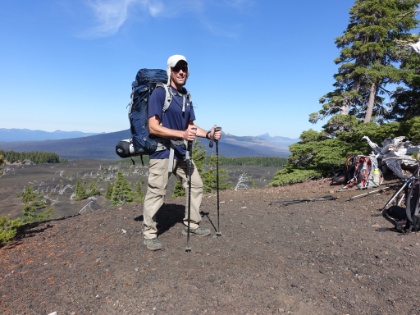 I carefully made my way back down the crater the way I came, and the older women went back down the easy way (they unsuccessfully tried to convince me to do the same). We passed each other going opposite directions shortly thereafter, and they snapped one more photo for me, this time with full gear on.