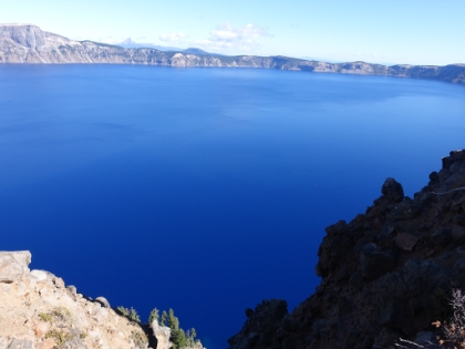 The trail seems to hang directly over the water in places.