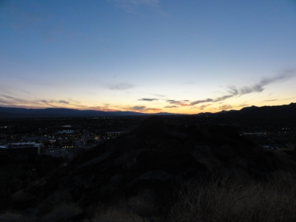 Another great sunrise over Palm Springs. A crisp morning with temps in the 40s and on the trail by 6:15am. I had been toying with the idea of doing the full Cactus-to-Clouds-to-Cactus round trip (which I hereby dub C2C2C) in the Spring. That would be roughly 34 miles and 11,000' up, then 11,000' down. To do that, I needed to get familiar with going down the Skyline trail (something I had never done before). This was a scouting trip to gain that familiarity.