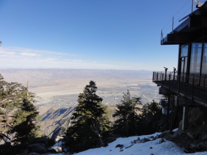 The always amazing view from the lodge balcony. It was a busy weekend day and we got the usual stares from the urban tourists wondering what the heck we were doing in all our hiking gear.