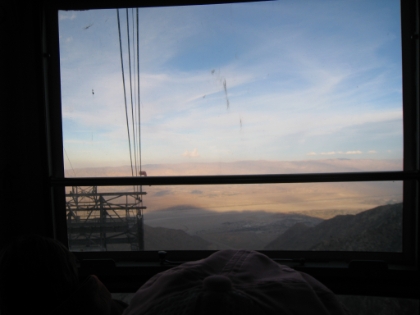 If you haven't been on the tram before, it's worth a trip, in and of itself. It rotates around 360 degrees as it descends 5400'. Pretty cool. Here's a look out the window.