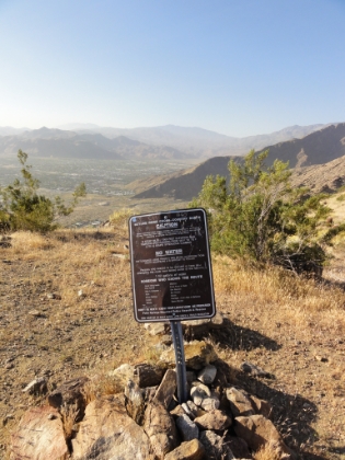 The foreboding trail sign.