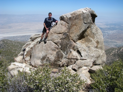 A rare picture of me on the trails.