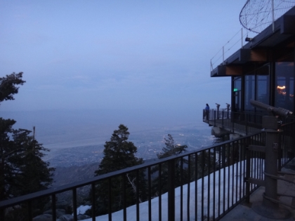 The always amazing view from the deck of the lodge.